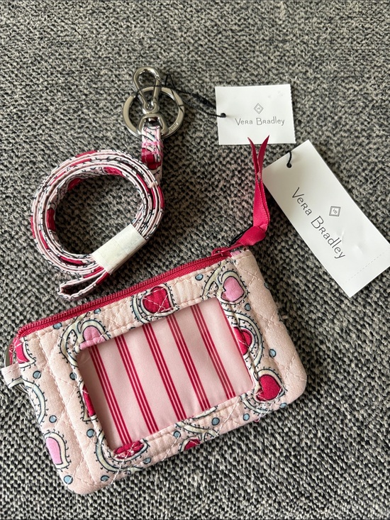 Vera Bradley Accessories - Vera Bradley Pink Floral Quilted ID Holder with Lanyard
